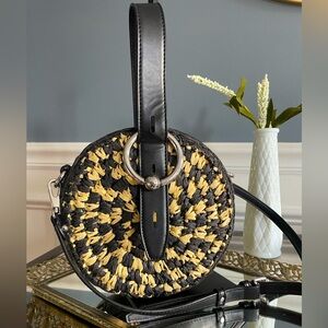 Rebecca Minkoff- Kate Straw Circle Crossbody